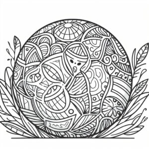 drawing of a ball for coloring 6