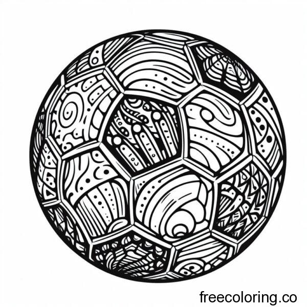 drawing of a ball for coloring 7