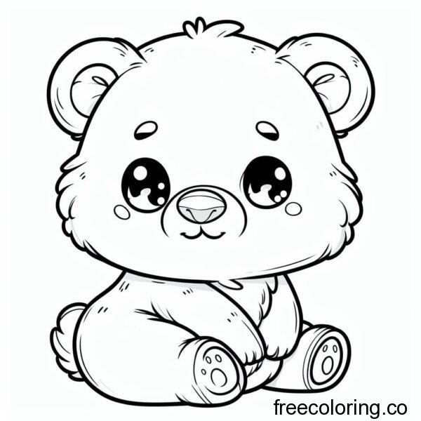 drawing of a cute bear cub 2