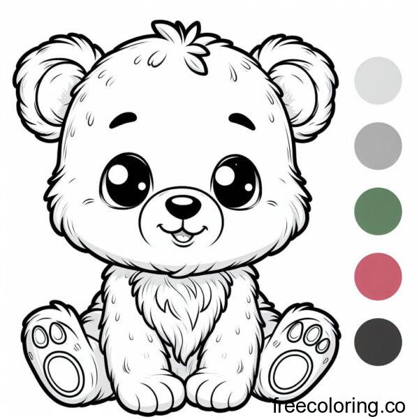 drawing of a cute bear cub 3