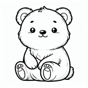 drawing of a cute bear cub 4