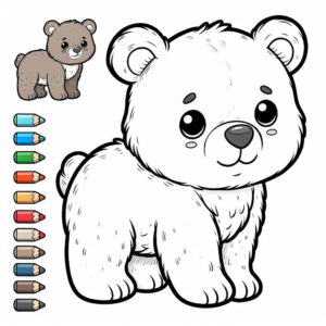 drawing of a cute bear cub 5