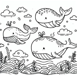 drawing of whales for coloring 2