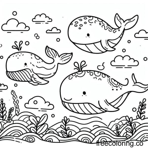 drawing of whales for coloring 2