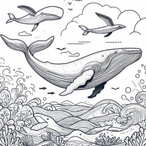 drawing of whales for coloring 5