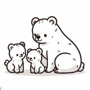 family of bears drawing 1