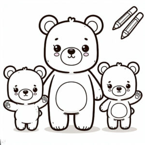family of bears drawing 2