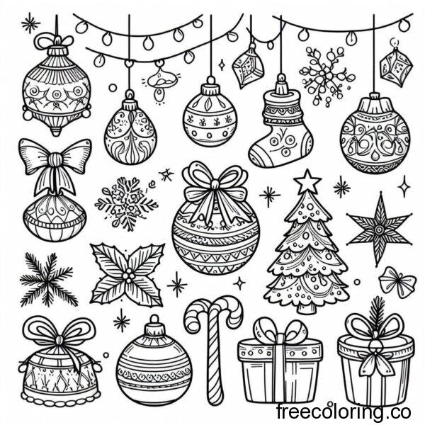 group of presents and decoration objects for Christmas 7