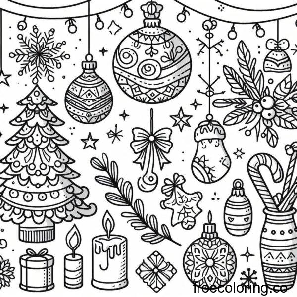 group of presents and decoration objects for Christmas 8