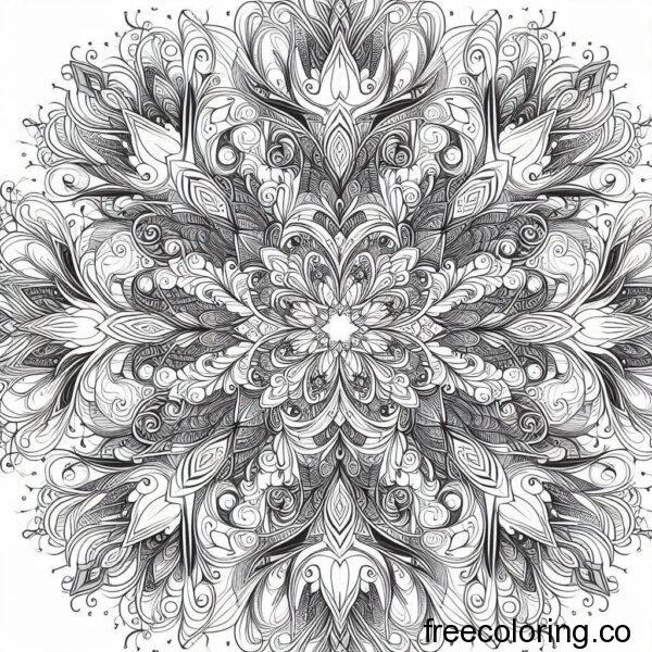 intricate design of a mandala flower 3