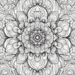 intricate design of a mandala flower 4