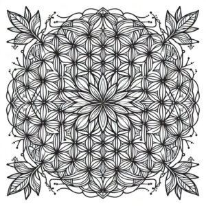 intricate design of a mandala flower 7