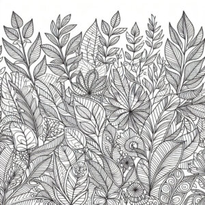 intricate pattern of flowers for coloring 3