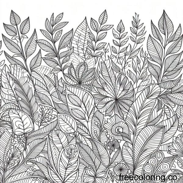 intricate pattern of flowers for coloring 3