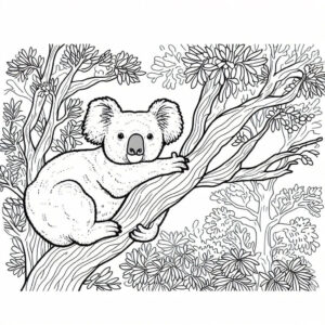 koala bear on a tree branch