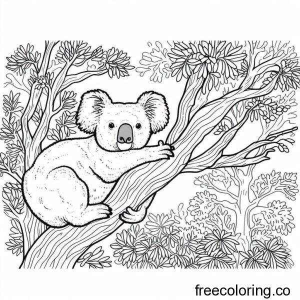 koala bear on a tree branch