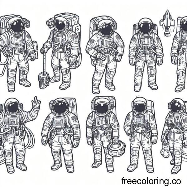 multiple astronauts