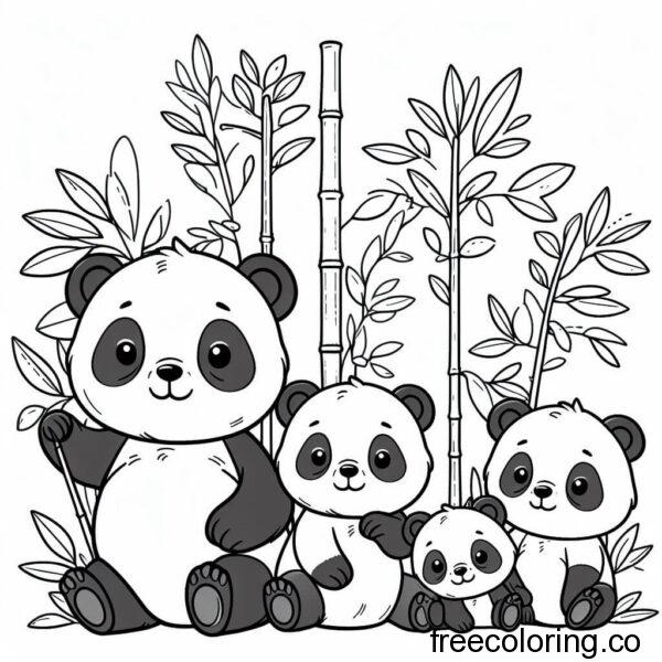 panda bear family drawing 2
