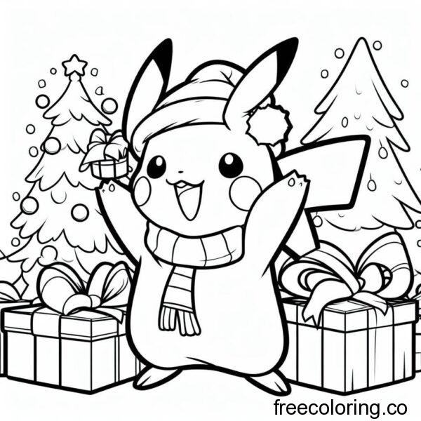 pikachu celebrating Christmas 1