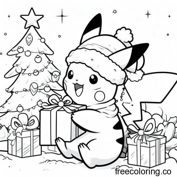 pikachu celebrating Christmas 2