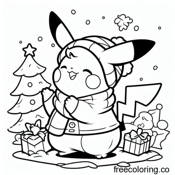 pikachu celebrating Christmas 3