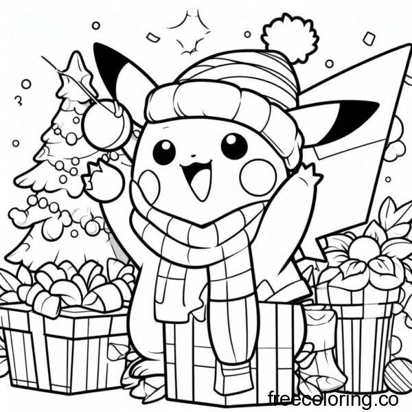 pikachu celebrating Christmas 4