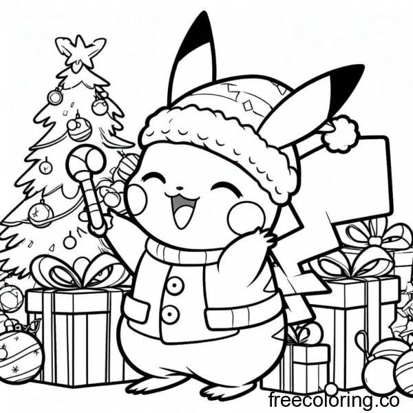 pikachu celebrating Christmas 6
