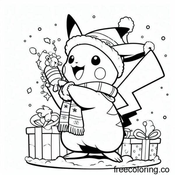 pikachu celebrating Christmas 7