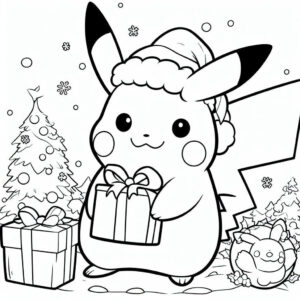 pikachu christmas drawing 2