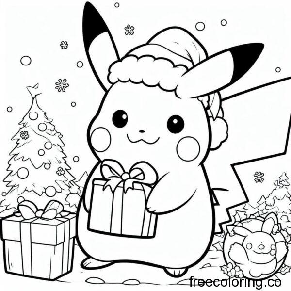 pikachu christmas drawing 2