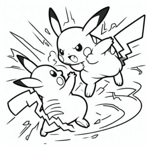 pikachu in a battle
