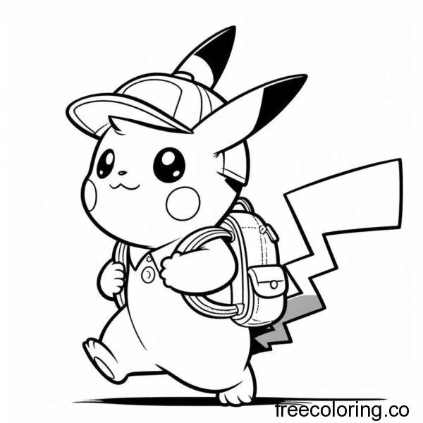 pikachu with backpack going to school 1