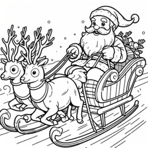 santa claus in his sledge