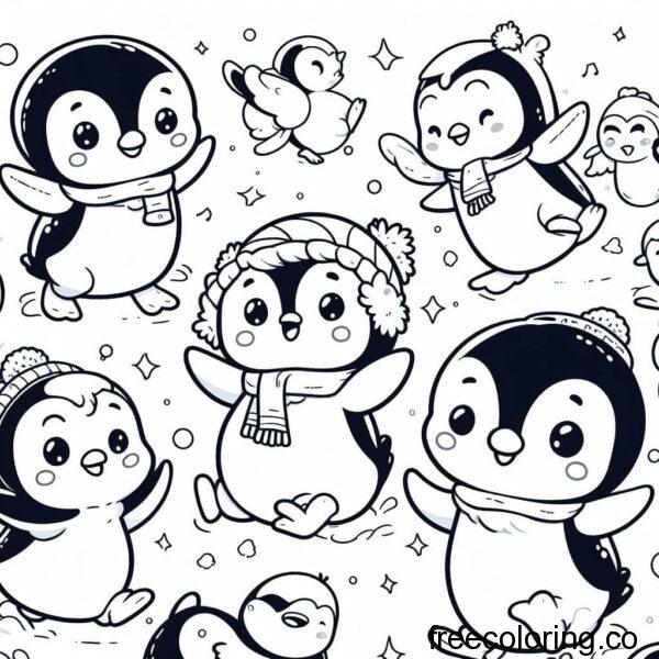 several cute penguins