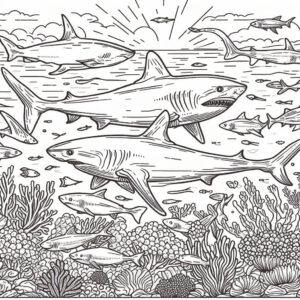 sharks for coloring 1