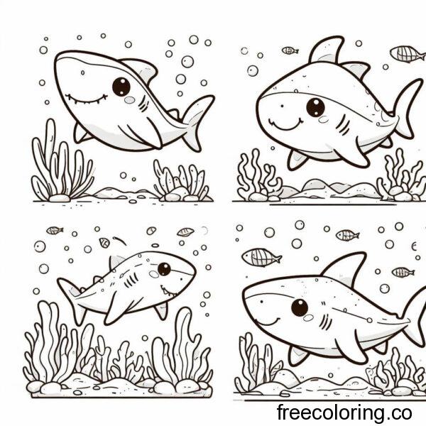sharks for coloring 2