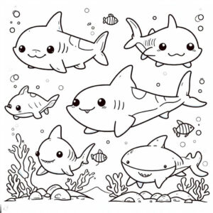 sharks for coloring 3