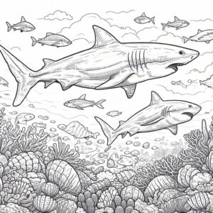 sharks for coloring 4