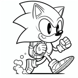 sonic drawing going to school 1