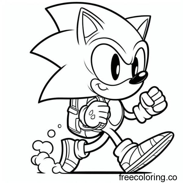 sonic drawing going to school 1