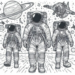 three astronauts