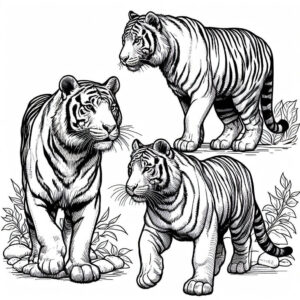 tigers drawing 1