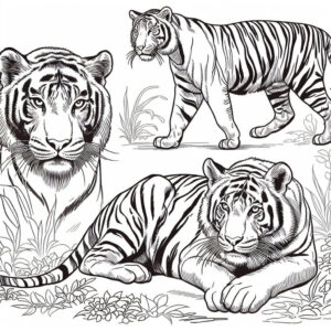 tigers drawing 2