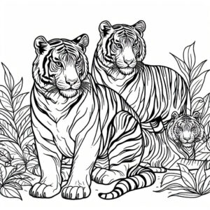 tigers drawing 3