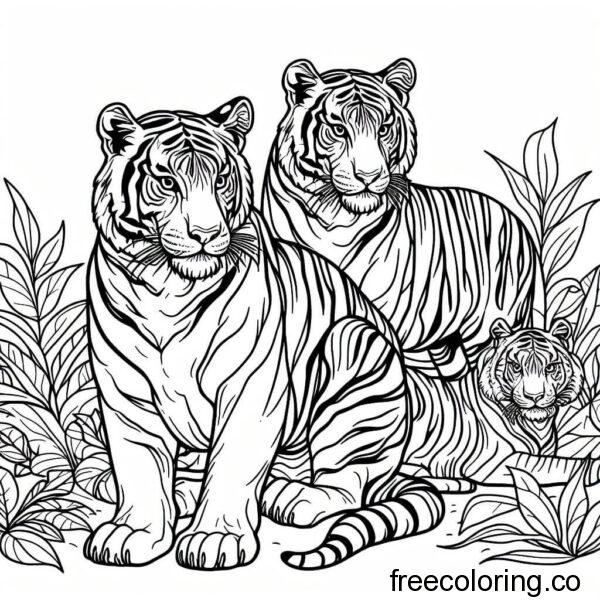 tigers drawing 3