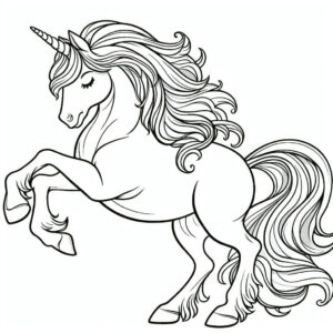unicorn for coloring 1