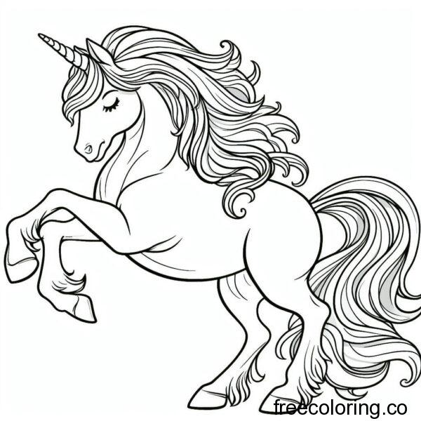unicorn for coloring 1