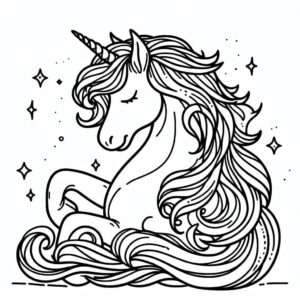 unicorn for coloring 2