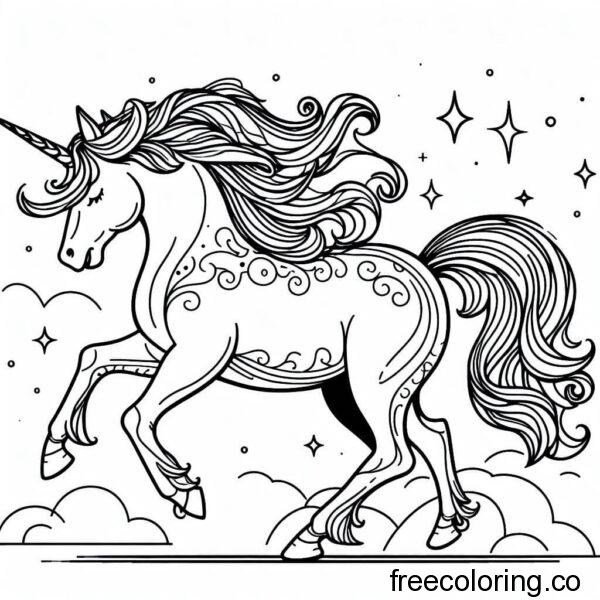 unicorn for coloring 3
