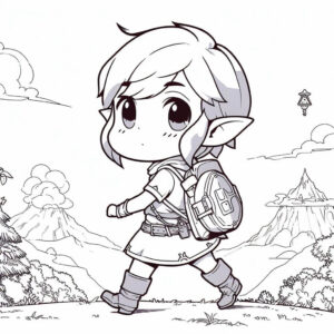 zelda drawing for coloring 1